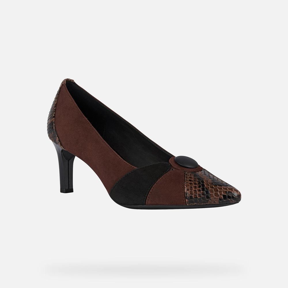 Geox Bayan Stiletto Ayakkabı Kahverengi - Bibbiana - IYO-928643